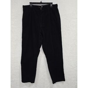 Linea Uomo Black Corduroy Pants Men's Size 38x32 100% Cotton